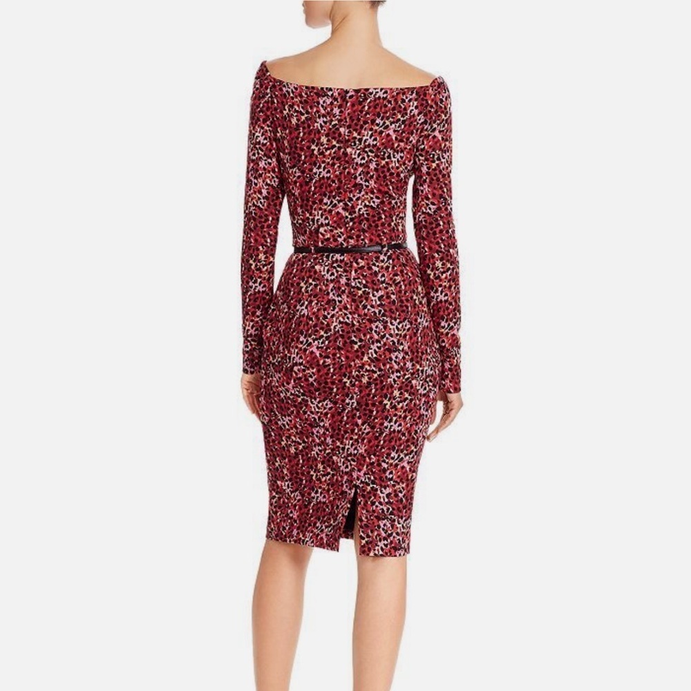 NWT Black Halo Parker Leopard Print Dress Size 4 - Picture 2 of 10